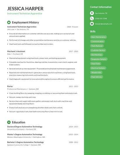 Resume example 5