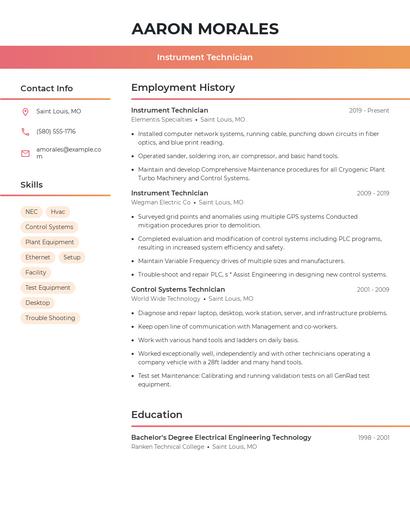 Resume example 3