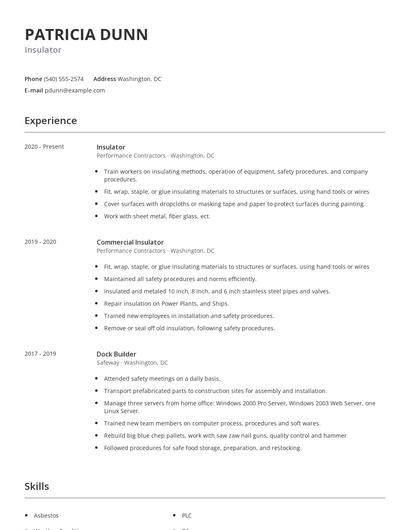 Insulator Resume