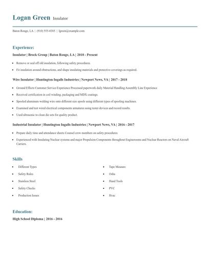 Insulator Resume