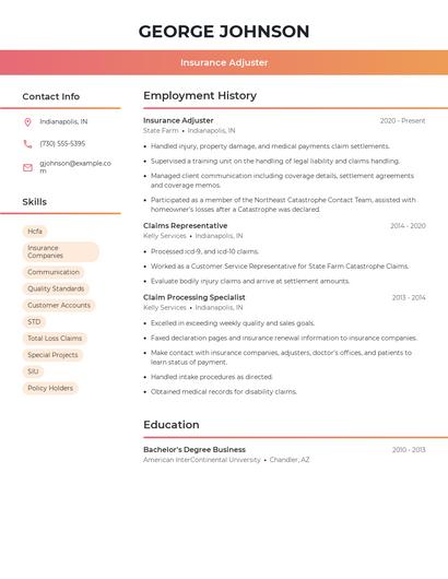 Resume example 3