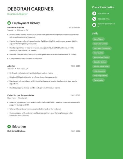Resume example 5