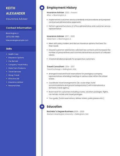 Insurance Adviser Resume