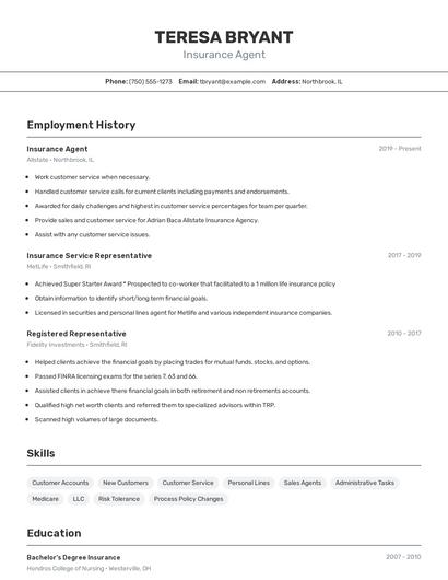 Resume example 2