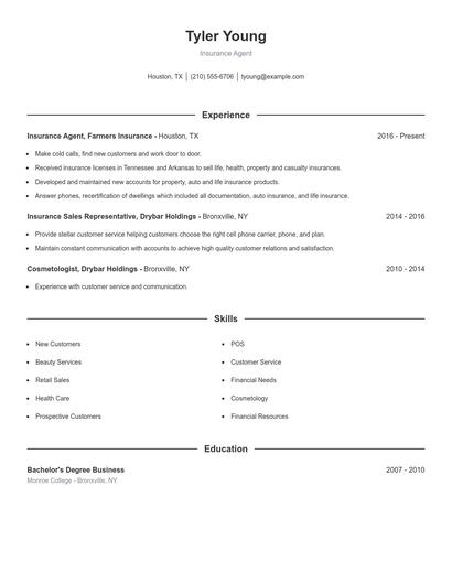 Resume example 1