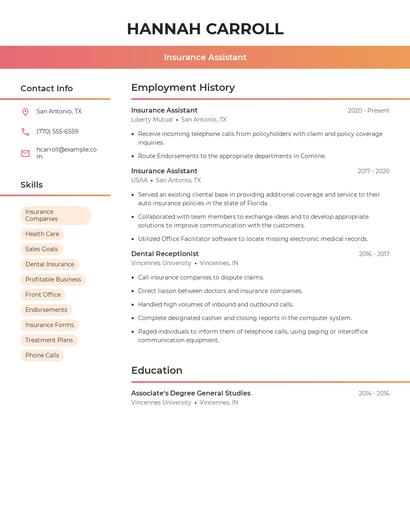 Resume example 3