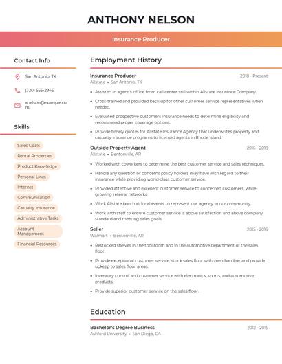 Resume example 3