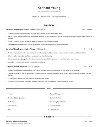 Resume example 1