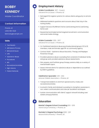 Resume example 5