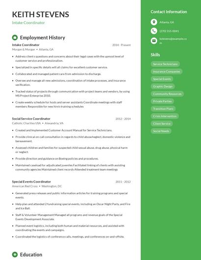Resume example 4