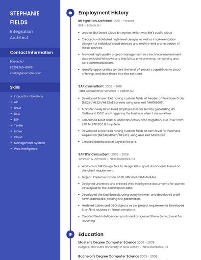 Integration Architect Resume