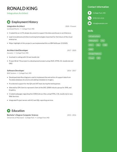 Integration Architect Resume
