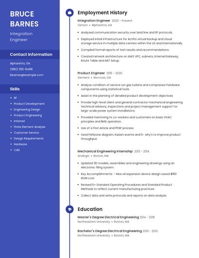 Resume example 5