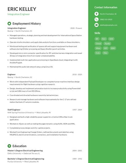 Resume example 4