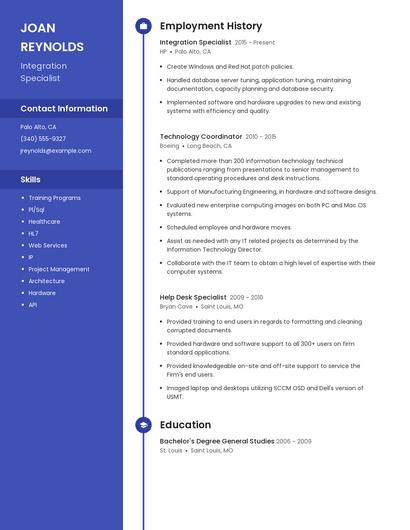 Resume example 4