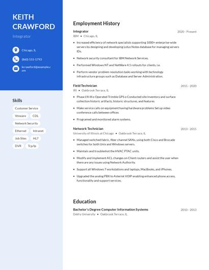 Integrator Resume