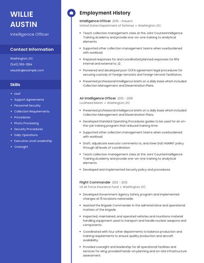 Resume example 5