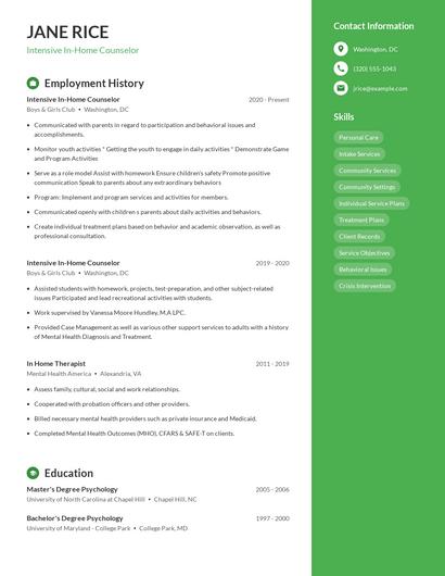 Resume example 4