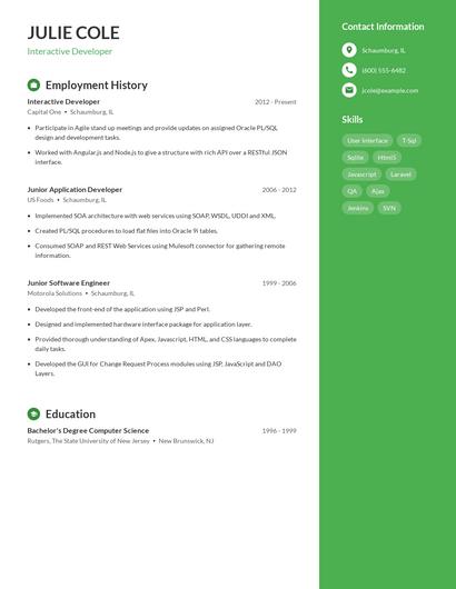 Resume example 4
