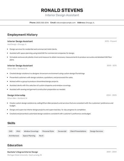 Resume example 2