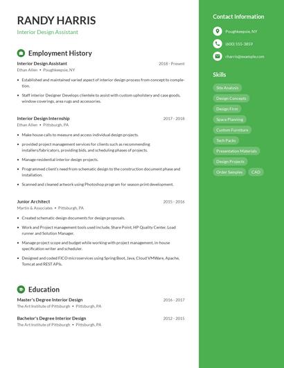 Resume example 5
