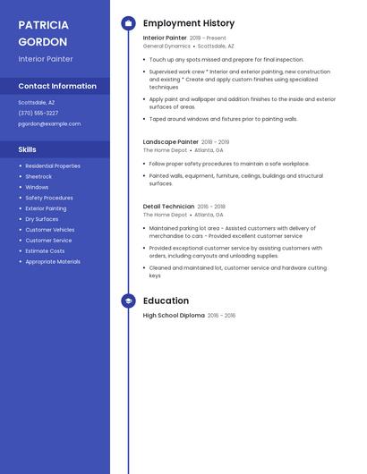 Interior Painter Resume