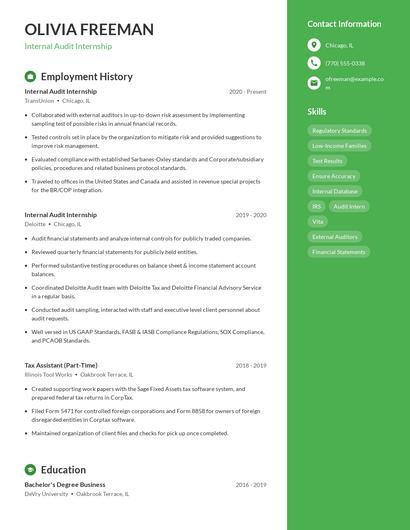 Resume example 5