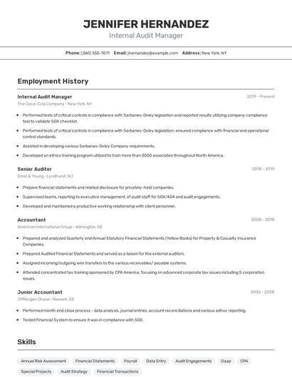 Resume example 2