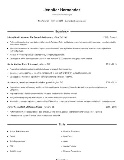 Resume example 1