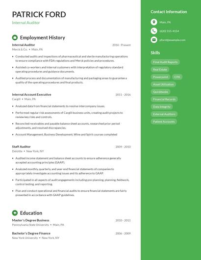 Resume example 4