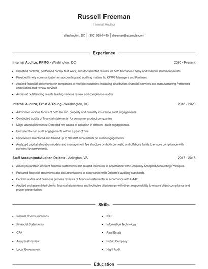 Resume example 1