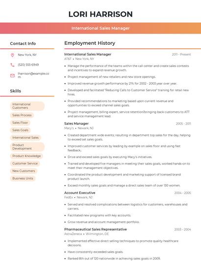 Resume example 3