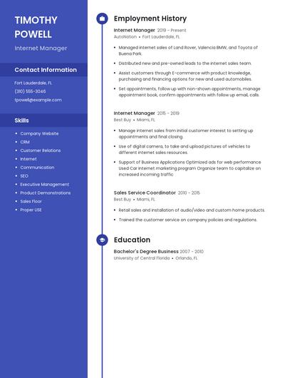 Resume example 5