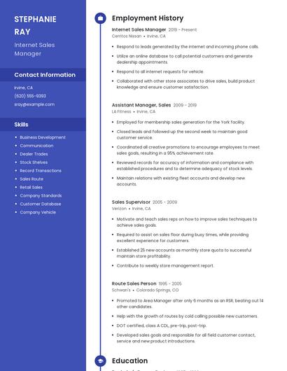 Resume example 5