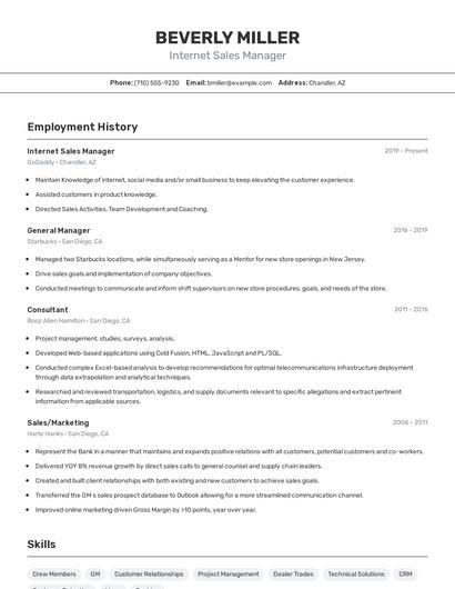 Resume example 2
