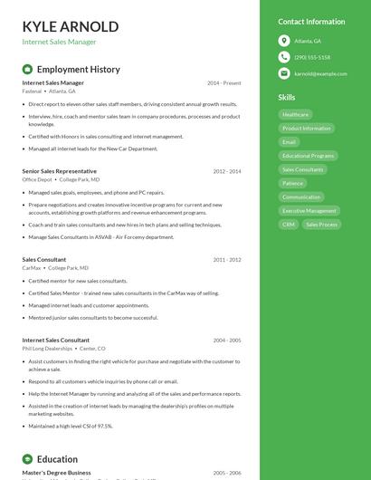 Resume example 4