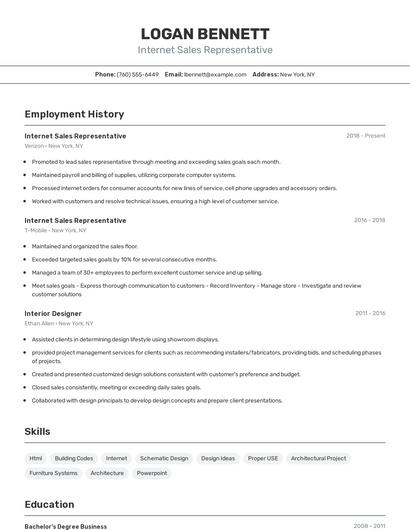 Resume example 2
