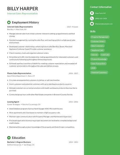 Resume example 4