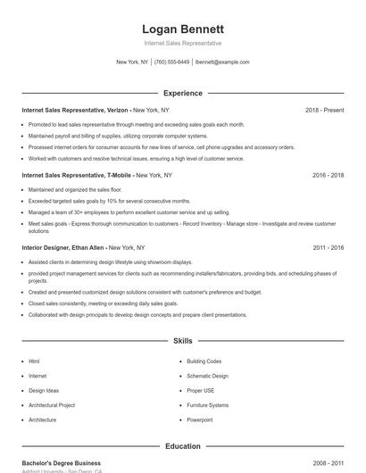 Resume example 1