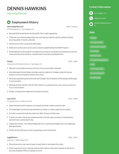Resume example 5