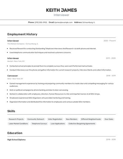 Resume example 2
