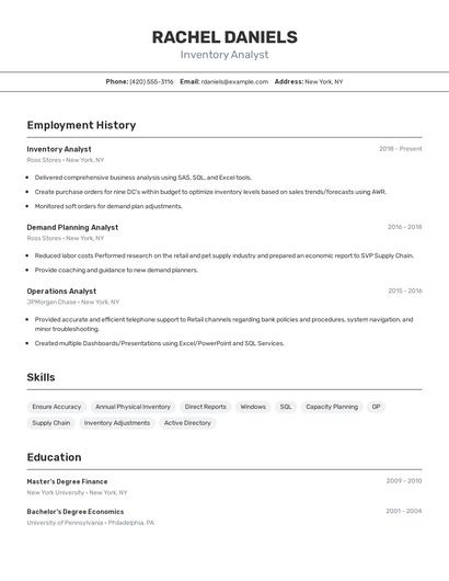 Resume example 2