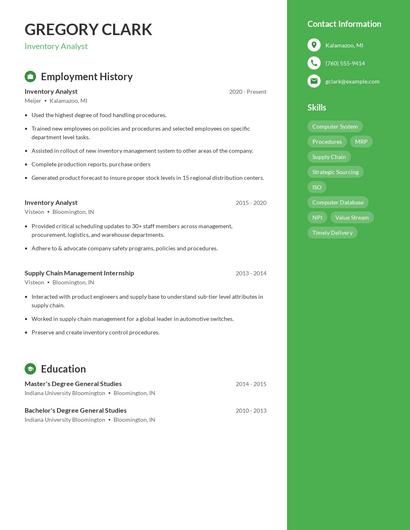 Resume example 4