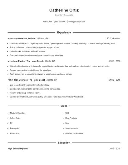 Resume example 1