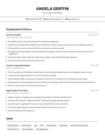 Resume example 2