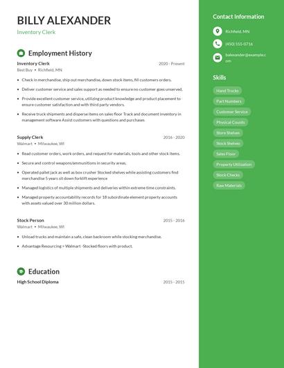 Resume example 4