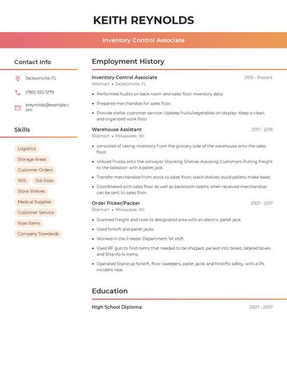 Resume example 3