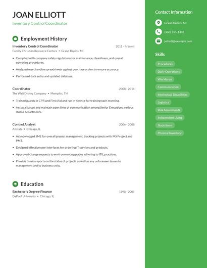 Resume example 4