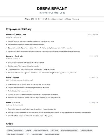 Resume example 2