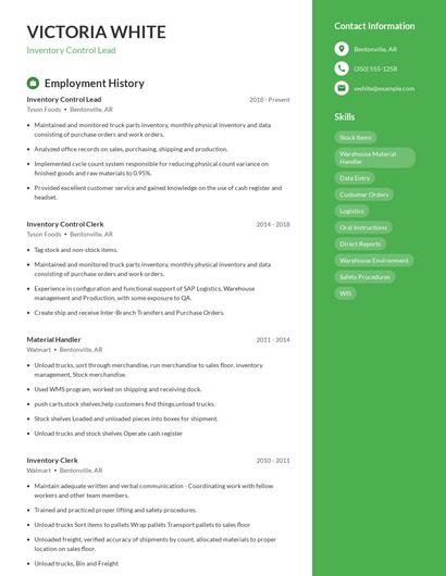 Resume example 4